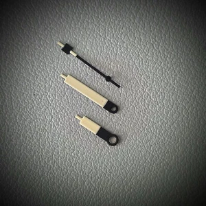 HANDS SET MU1 STYLE BLACK CENTER MATTE C3 LIGHT CREAM / SEIKO MOD SKX SKX007 - Picture 1 of 1