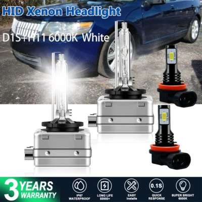 Faro delantero HID blanco haz bajo + bombillas antiniebla LED para Lincoln MKZ 2007-2009 Foto 1 de 4