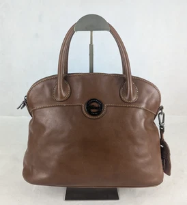 Longchamp Womens Medium Brown Leather Bowler Handbag Made in Morocco - Picture 1 of 24