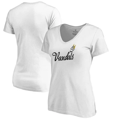 Women's White Idaho Vandals Dora V-Neck T-Shirt - Image 1 of 3