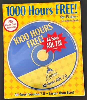 RARE America Online Collectible Program Disc, Vintage AOL CD, V7.0! - Image 1 of 2