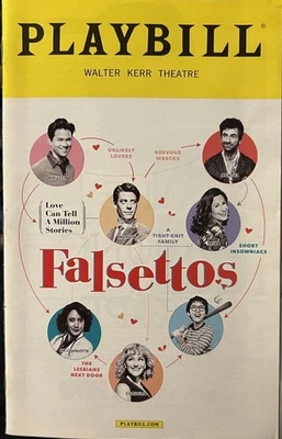 FALSETTOS - Broadway Revival Playbill - Borle, Rannells, Block, Wolfe - Image 1 of 2