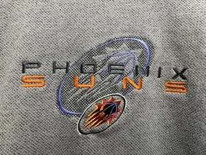 Phoenix Suns bestickt Herren großes Quilt Strickmuster genäht Vintage Sweatshirt - Bild 1 von 7