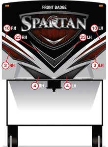 Autocaravana Prime Time Spartan 2016 quinta rueda - tapa delantera calcomanías - Imagen 1 de 3