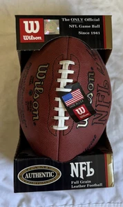 Wilson Full Grain Leather Football Official NFL Authentic Handcrafted in U.S.A. - Picture 1 of 7
