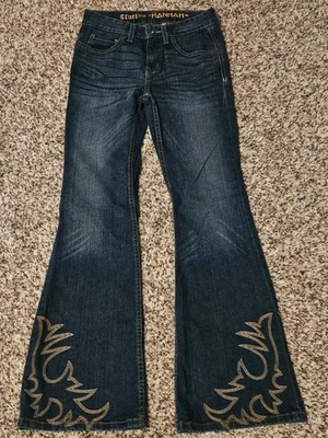 Pantalones de mezclilla para mujer Cruel Hannah talla 0 tobillos acampanados 25" cintura 31" entrepierna Foto 1 de 4