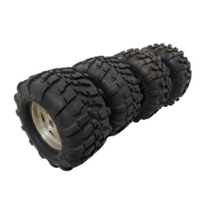 HPI Savage 1/8 Scale RC Model Monster Truck Big Tire Wheels Set of 4 Used - Image 1 of 4