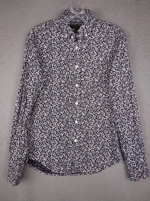 Banana Republic Mens S Multicolor Floral Oxford Cotton Shirt - Image 1 of 4