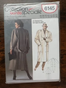 New - Burda 6145 Coat sewing pattern vintage 80s  - Picture 1 of 2