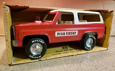 Vintage Pressed Steel Nylint No. 615 Fire Chief 73-91 Chevy K-5 Blazer Toy Truck - Image 1 of 4