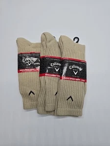 Calzini Callaway Uomo Sport Alte Prestazioni Crew 3 Paia Golf Sport Tan Tg 7-12 - Foto 1 di 8