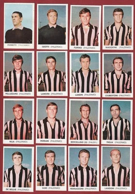 SET DI 16 FIGURINE CALCIATORI EDIS 1968-69 PALERMO COMPLETA NUOVE - Immagine 1 di 2