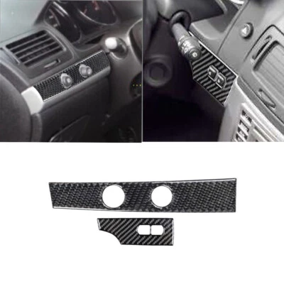 2Pcs For Chevrolet Cobalt Carbon Fiber Interior Driver Dashboard Cover Trim - Image 1 of 4