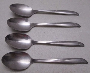 Oneida TWIN STAR Acero Inoxidable Atomic Starburst Lote de 4 Cucharaditas Cuchara - Imagen 1 de 3