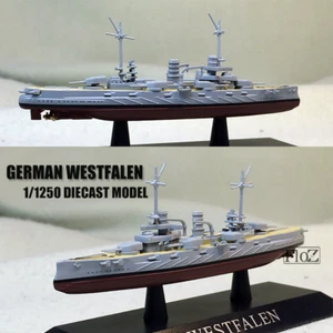 GERMAN WESTFALEN 1/1250 diecast model ship DEAGOSTINI Battle ship - Picture 1 of 9