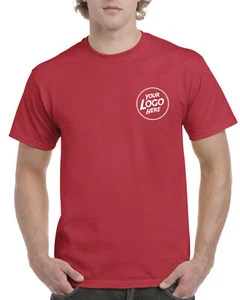 Workwear TShirt Personalised Tee Custom Work Shirts For Men Printed Shirt Logo - Picture 1 of 11