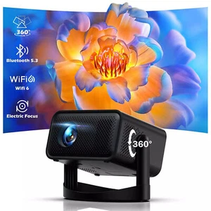 4K UHD 12000 Lumen Projector Smart 5G WiFi Android TV Home Theater Movie Beamer - Picture 1 of 9