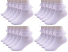 Extra weiche Baumwolle 1x 3x 6x Packung Mädchen Kinder Socken Schule Rüschen Spitze Knöchelsocken