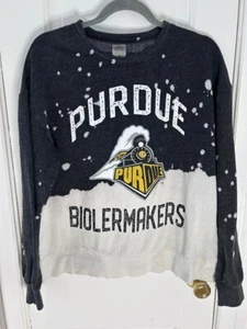 Purdue Boilermakers Champion Sweatshirt Mens Medium Gray Fleece Lined Crew Neck - Picture 1 of 3