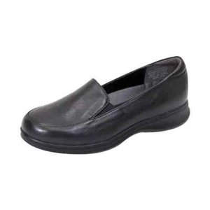 PEERAGE Olivia Women's Wide Width Leather Loafers SKU: LC9005 black - Picture 1 of 4