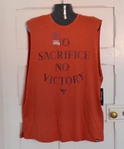 Project Rock Under Armour Mens Red No Sacrifice No Victory Tank Top Size XL - Picture 1 of 13