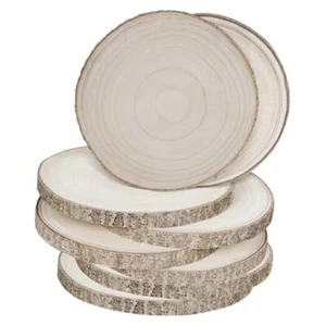 8 Pcs Large Unfinished Wood Slices, 11-12 Inches Wood Slabs for 11" - 12" - Picture 1 of 8