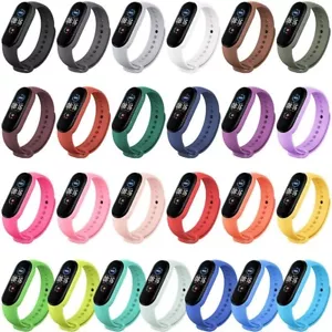 Xiaomi Mi Band 3 4 5 6 7 Strap Silicone new Sport Watch Strap Bracelet Wristband - Picture 1 of 37