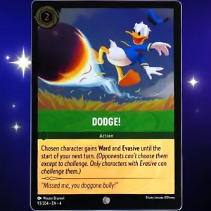 Dodge! Tarjeta de acción - Common Foil - Disney Lorcana TCG Ursula's Return #93/204 - Imagen 1 de 3