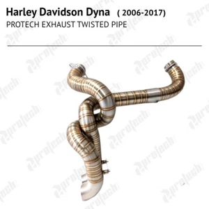 Twisted Exhaust Fit Harley Davidson Motorcycle Dyna FXD 2006-2017 - Picture 1 of 1