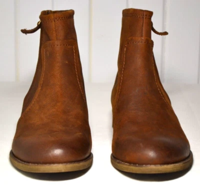 Botas de tornozelo femininas Franco Sarto tamanho 9 couro marrom Kelvin - Imagem 1 de 4