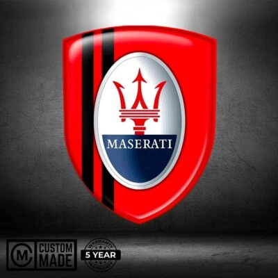 Pegatina Maserati | Calcomanía insignia guardabarros | Logotipo lateral maletero parachoques portátil etc. Foto 1 de 4