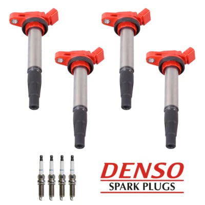 4x Ignition Coil & 4x Denso Iridium Spark Plug for 09-15 Scion xD 1.8L l4 UF596 - Image 1 of 4