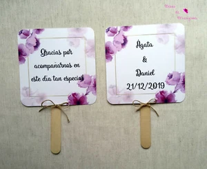 Abanico boda personalizado. Wedding personalized fan - Imagen 1 de 4