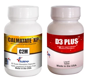 Bone Combo Pack-Vitamin D3 Plus & Calmatate XP (2x60ct ) - Picture 1 of 7