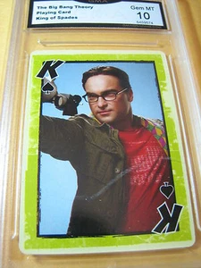 LEONARD HOFSTADTER THE BIG BANG THEORY CARTA REY DE ESPADAS GRADO 10 - Imagen 1 de 1
