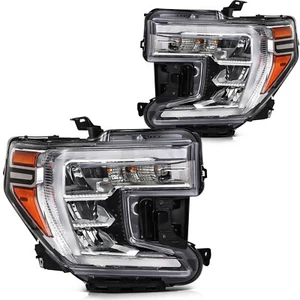 PAIR/2PCS LED DRL Headlight W/ Halogen Signal Lamp For 2019-2022 GMC Sierra 1500 - Picture 1 of 22