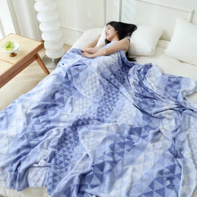 100 Cotton Towel Quilt Dyed Jacquard Air Conditioning Quilt Gradient Towel Quilt - Image 1 of 4