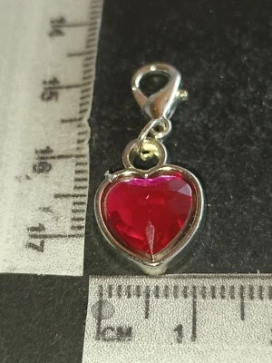 Charms Anhänger Herz Mit Glitzerstein Rot 792 - Bild 1 von 2