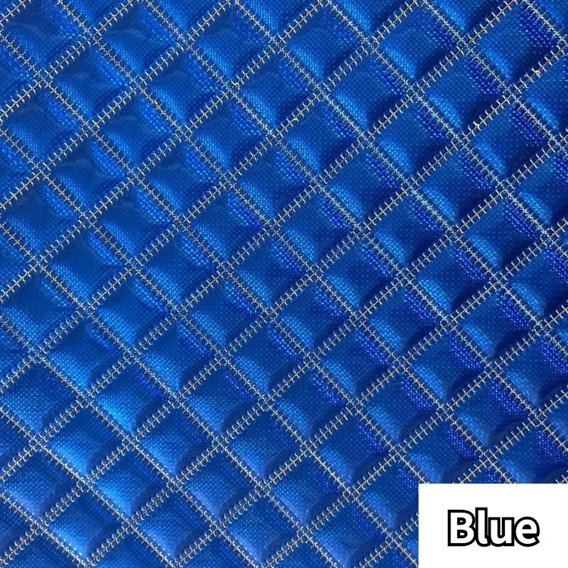Laser PVC Faux Leather Fabric Sponge QuiltedEmbroidery Material for Upholstery - Image 1 of 4