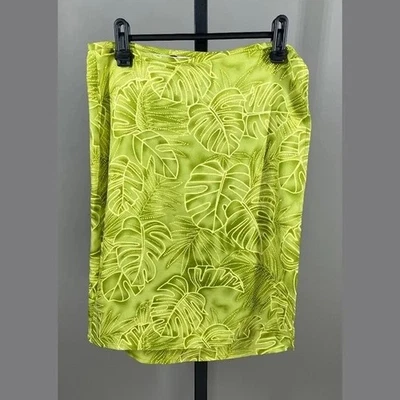 Tommy Bahama Falda Mujer Pequeña 4 6 Verde Tropical Floral Seda Vintage Clásica Foto 1 de 4