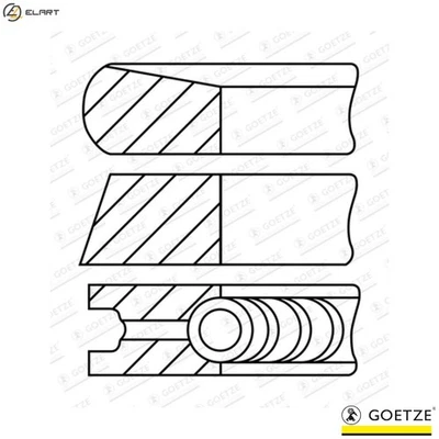 4x PISTON RING KIT 08-452007-00 FOR A17DTR/17DTJ/17DT/17DTS/17DTC/17DTL 4cyl - Image 1 of 4