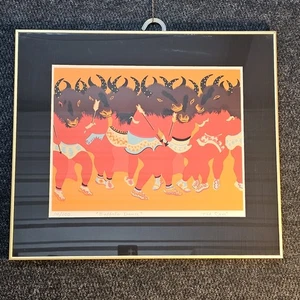 Ted Egri, Buffalo Dance, Taos Pueblo, 1935 Serigraph Edition SIGNED # 14 Of 100 - Picture 1 of 7