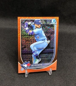 2025 Bowman Chrome Mega Box Bo Bichette /25 ORANGE MOJO SILVER PACK SSP No. 56 - Bild 1 von 17