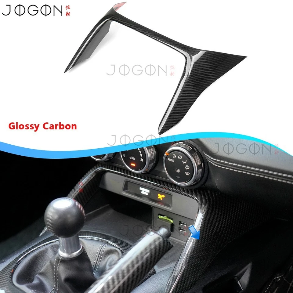 Panel superior cargador teléfono consola carbono real MX5 paneles para Mazda MX-5 Miata RF 2016-25 Foto 1 de 4