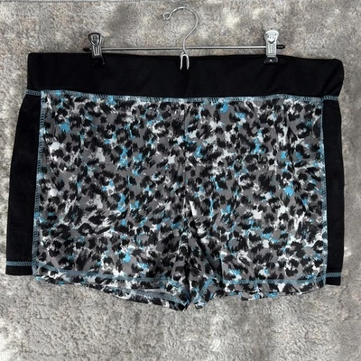 Pantalones Cortos Zone Pro Talla Grande 2X Abstractos Informales Pull On Negro Gris Foto 1 de 4