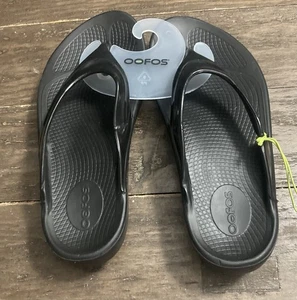 Oofos Oolala Cushioned Recovery Sandals Size 9 Women Color Black Brand New! - Picture 1 of 8