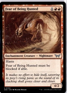 Fear of Being Hunted Duskmourn: House of Horror Regular 134 DSK MTG - Picture 1 of 2