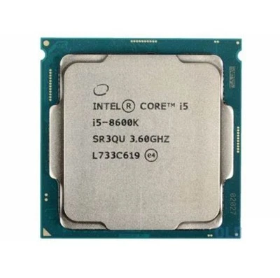 8th Gen Intel Core i5-8600K CPU 3.6 GHz (Turbo 4.3 GHz) 6-Core 9MB LGA1151 SR3QU - Image 1 of 2