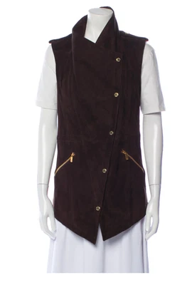 Michael Kors Collection Brown Suede Vest Size: XS | US 2 Excellent Condition - Image 1 of 3