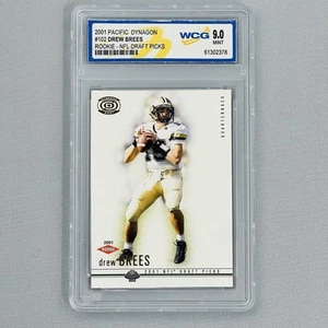 Drew Brees 2001 Pacific Dynagon Rookie Card #102 WCG 9.0 come nuova NFL Draft Picks - Foto 1 di 4